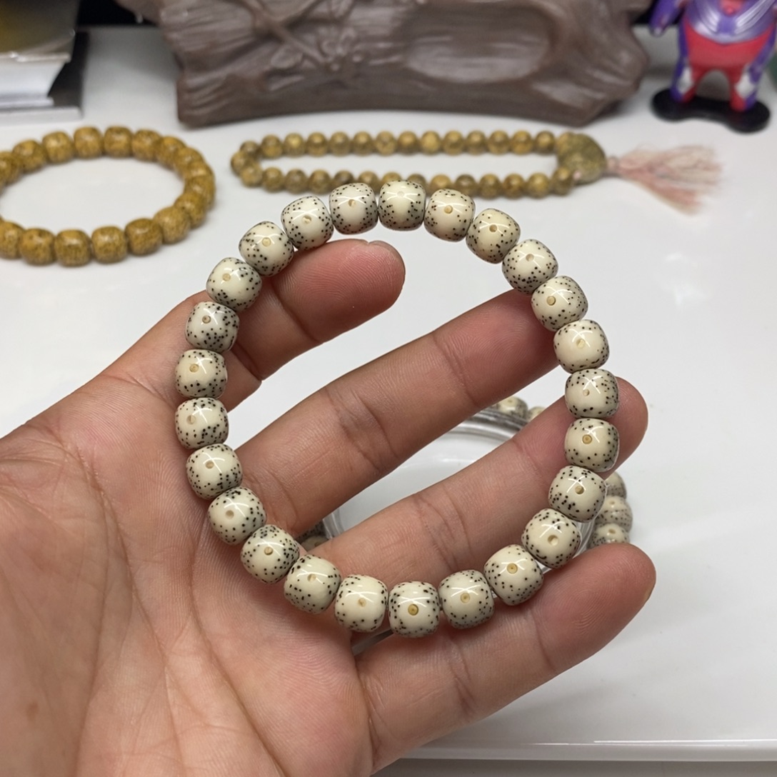 星月菩提手串9x8石玉料
