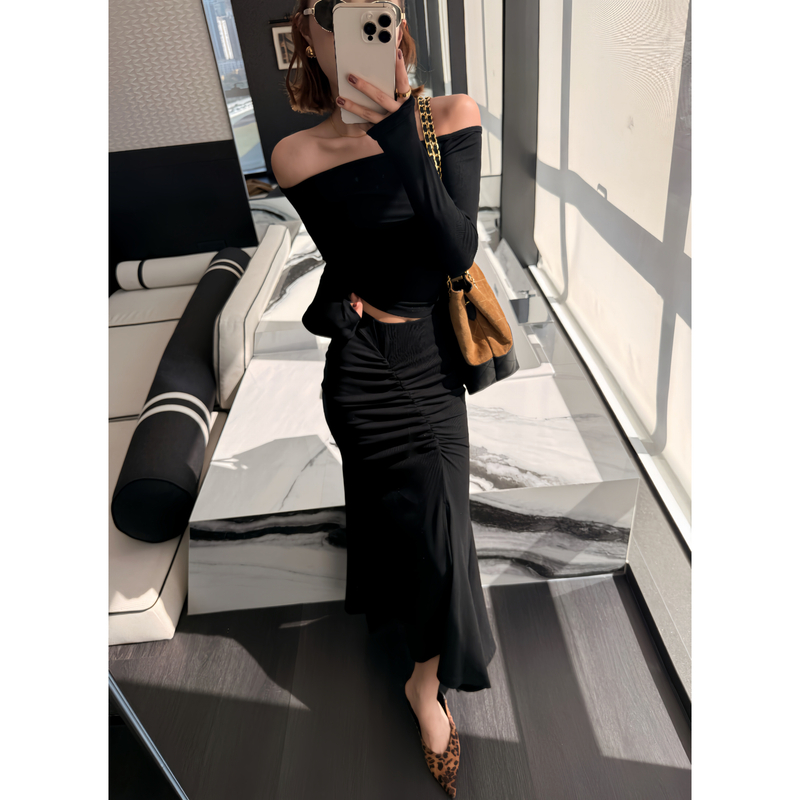 【娇娇私服定制】新款高腰韩系修身显瘦鱼尾半身裙82008#