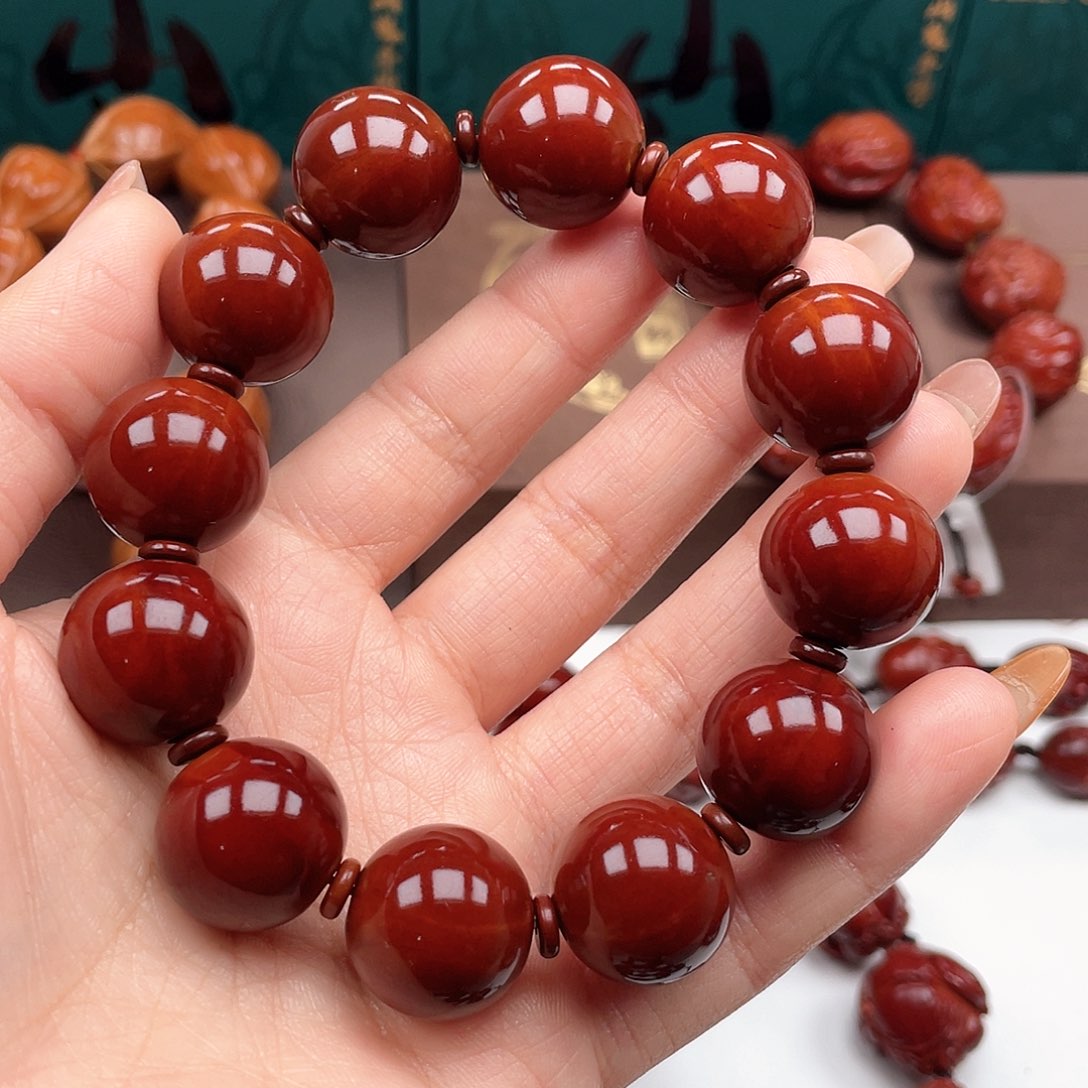 橄榄核手串追*光珠手串