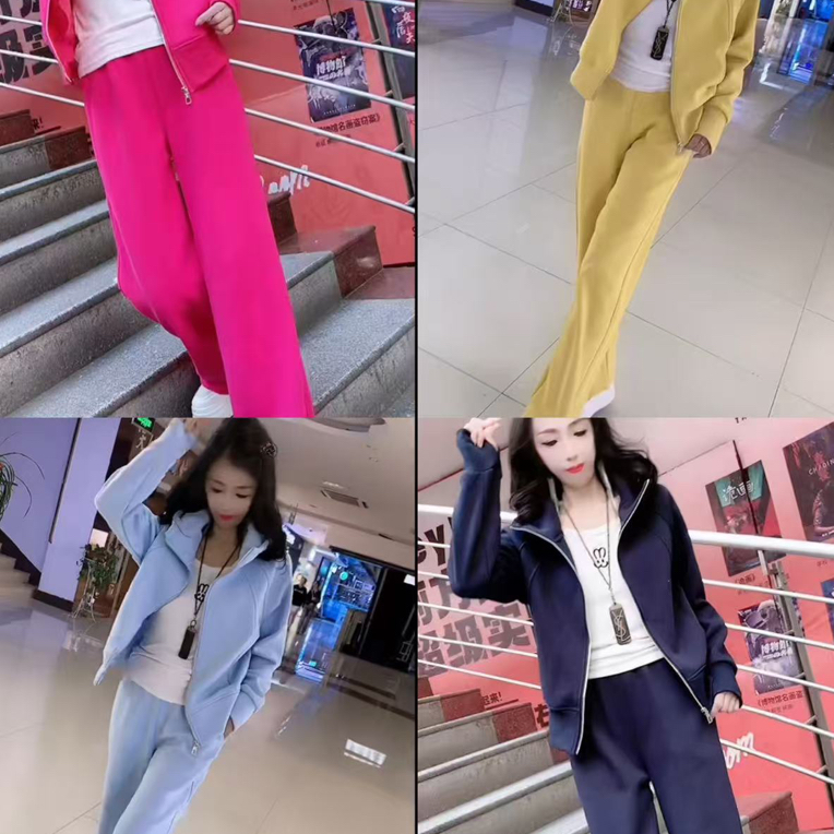 奥丽绒加厚627平角直筒套裤（上衣+裤)