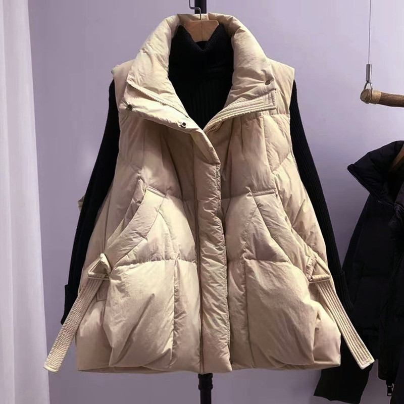 2025秋冬新款简约气质韩版时尚休闲外穿羽绒马甲女短款小个子背心