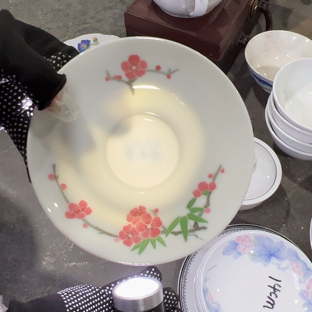 醴陵瓷直播供货基地手绘15厘米东方红