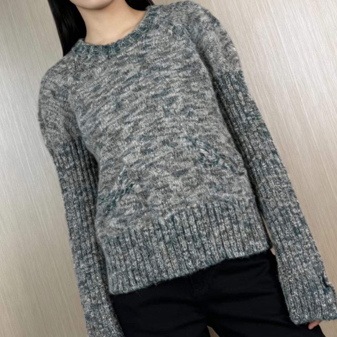 99新 Chanel/香奈儿 Chanel 拼色编织毛衣 36 17511176