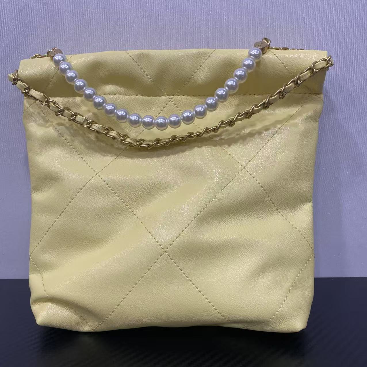 手工真皮包-8698-迷你垃-香-黄