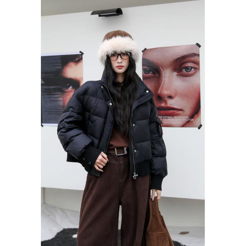 短款冬季韩版圆领羽绒外套百搭宽松加厚88639