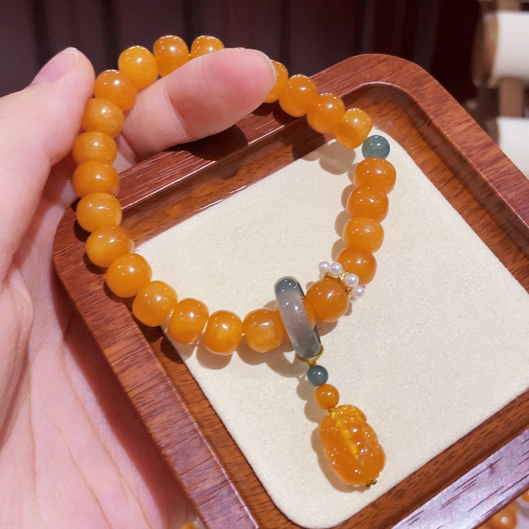 蜜蜡手链未镶嵌手串