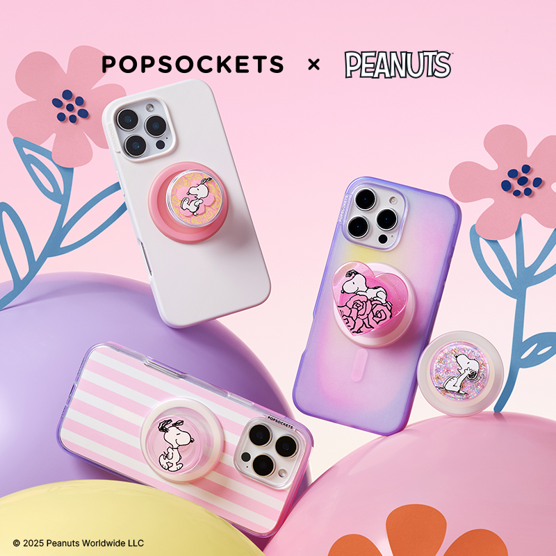 【史努比幸福花丛】PopSockets x Snoopy手机支架气囊伸缩防摔粘贴