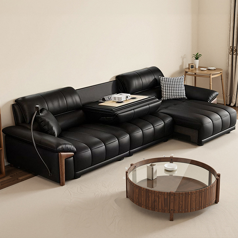 电动功能真皮沙发床客厅大小户型意式极简约现代可伸缩功能舱沙发