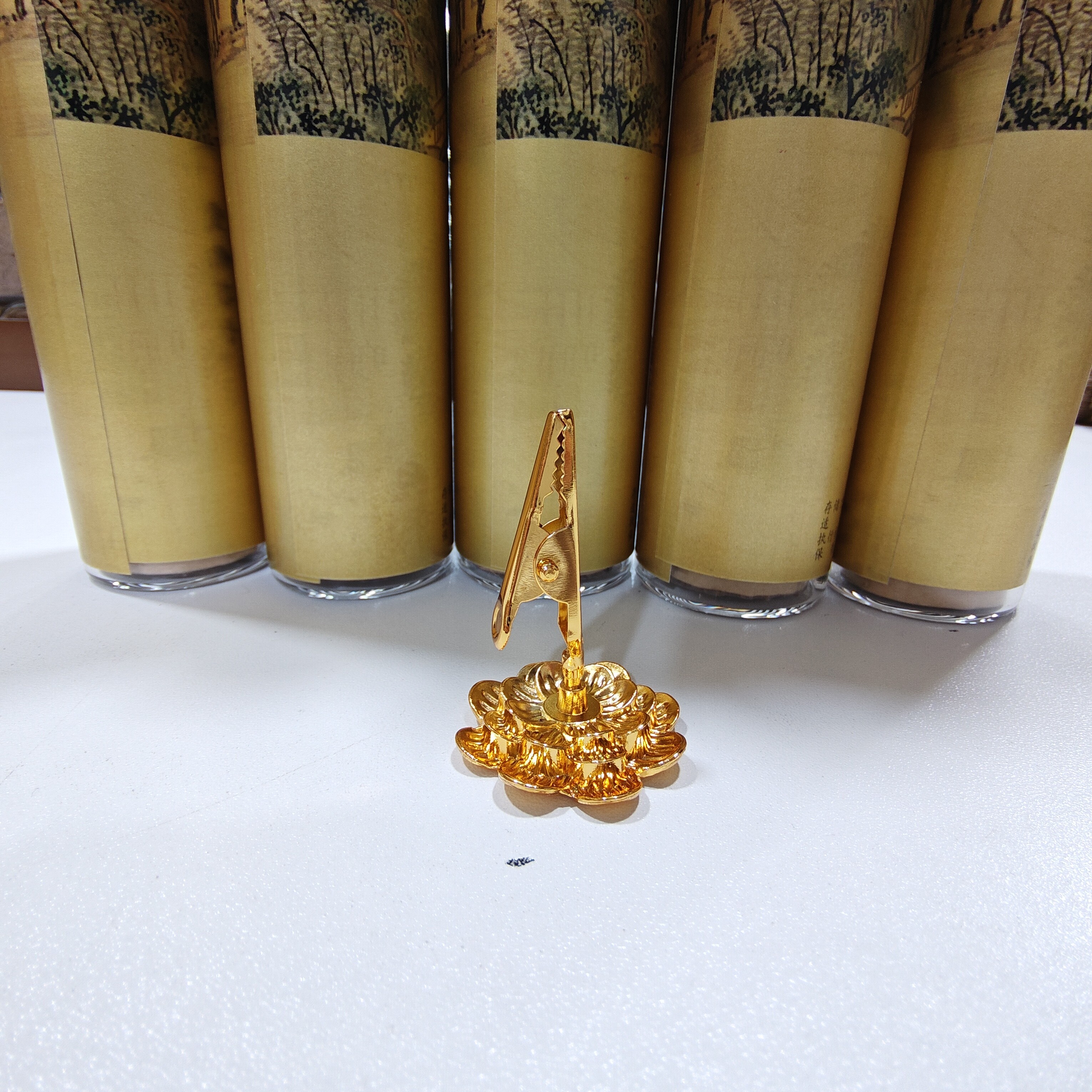 合金莲花香夹香架家用插香适用盘香卧香线香禅意用品