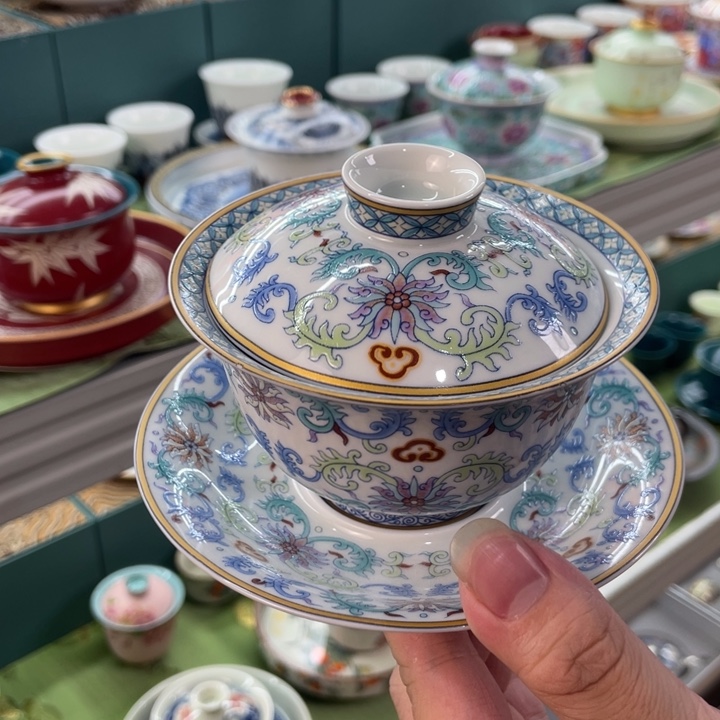 景德镇陶瓷盖碗茶具