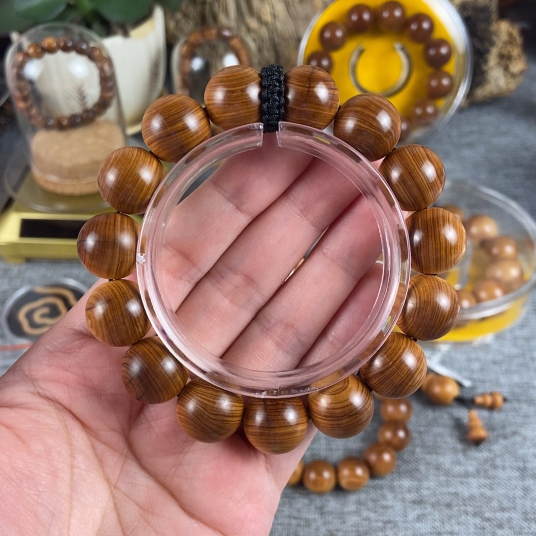 柏木（崖柏）手串/手链北太行骨料顺纹1.5微瑕