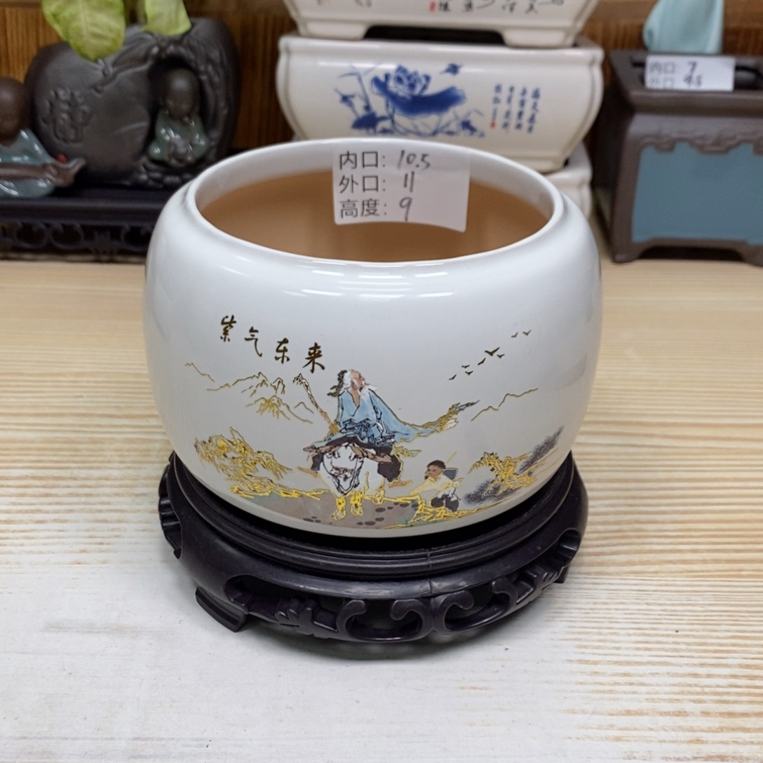 紫砂陶瓷花盆浮力