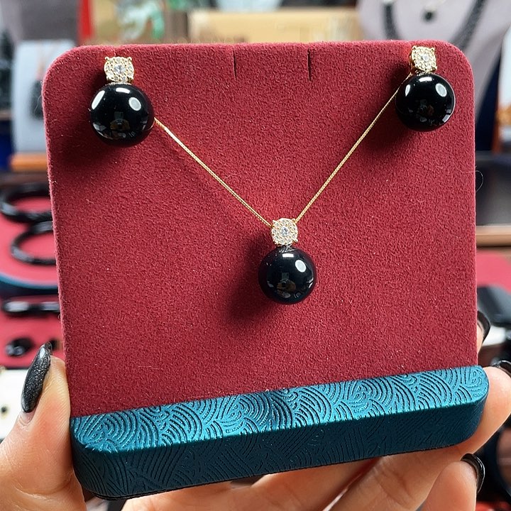 和田玉挂件银S925镶嵌卡12