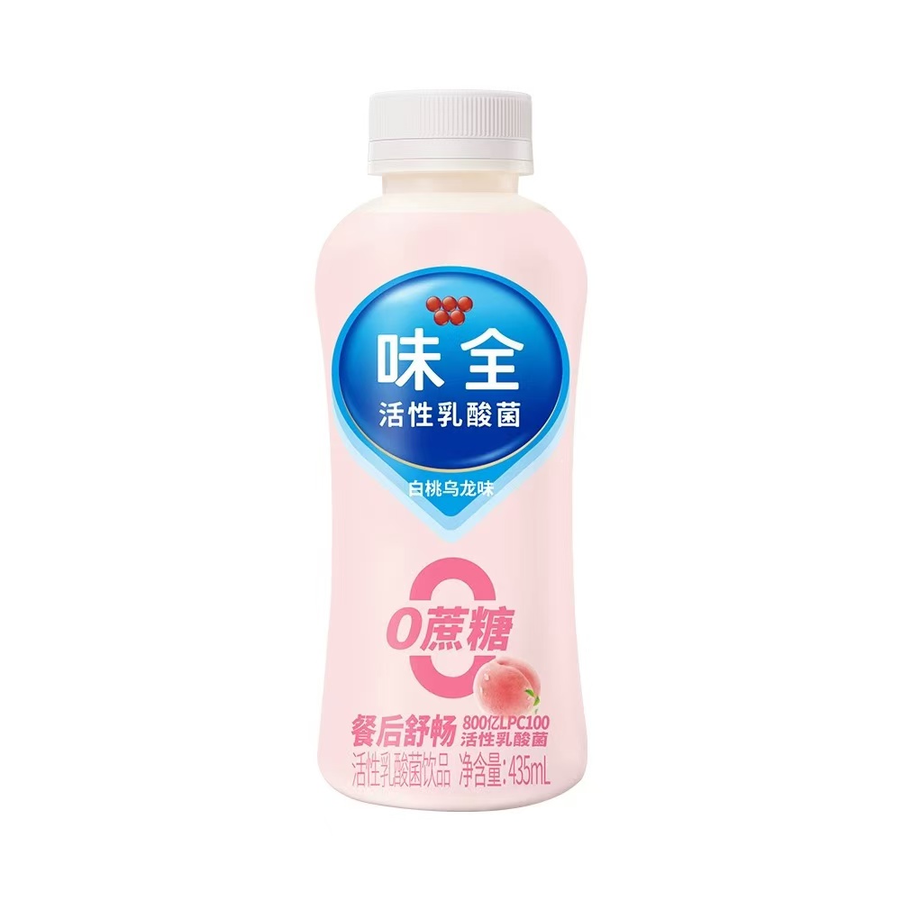 【特价】味全乳酸菌白桃乌龙味435ml/瓶（临期2-7天） 2132