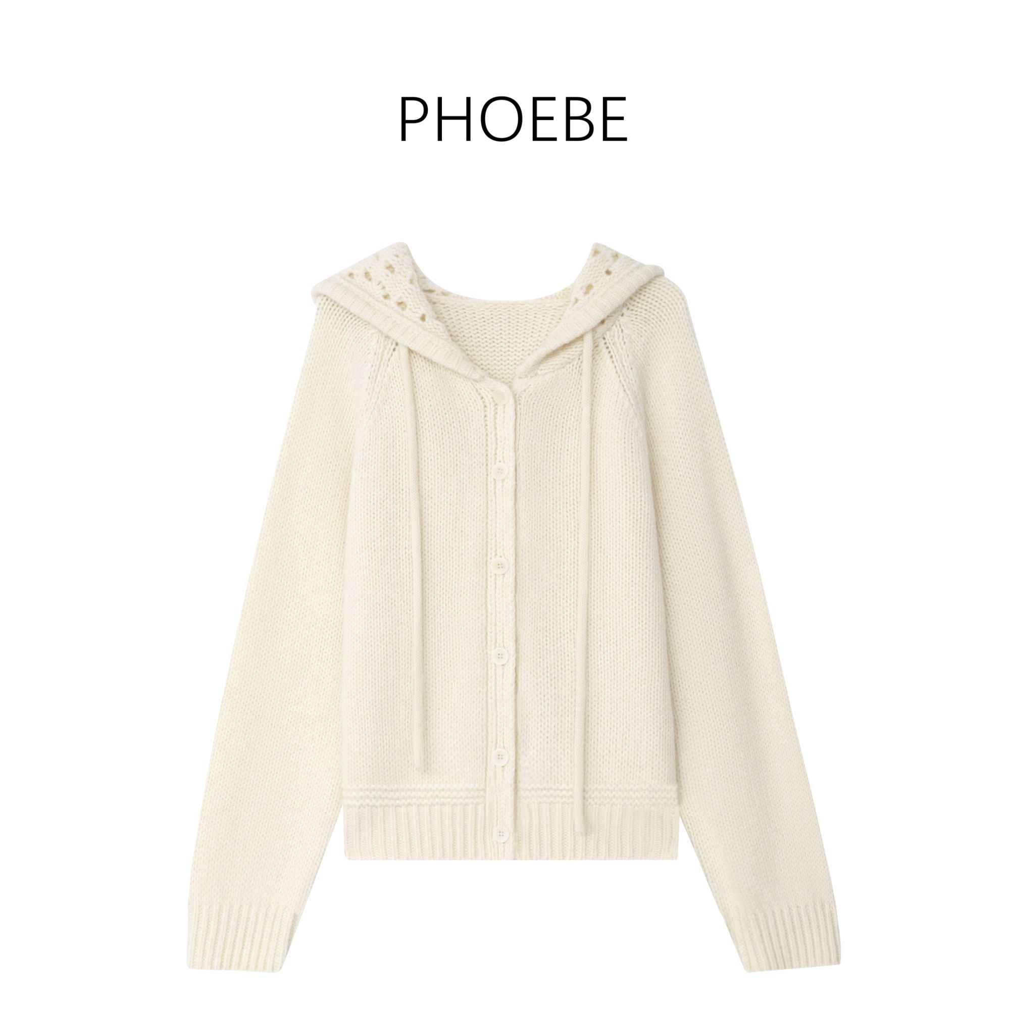 【BC毛衣】PHOEBE叶姐 秋冬连帽针织外套HF5100337C