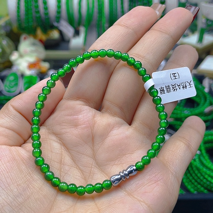 翡翠手链未镶嵌圆珠手链4