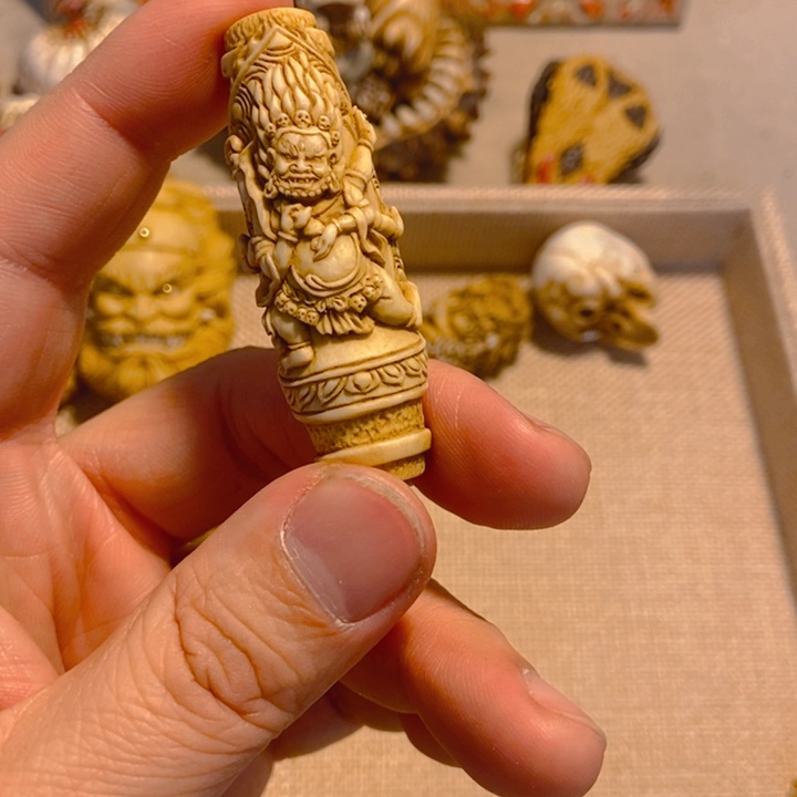 鹿骨其他鹿角雕刻大黑珠子