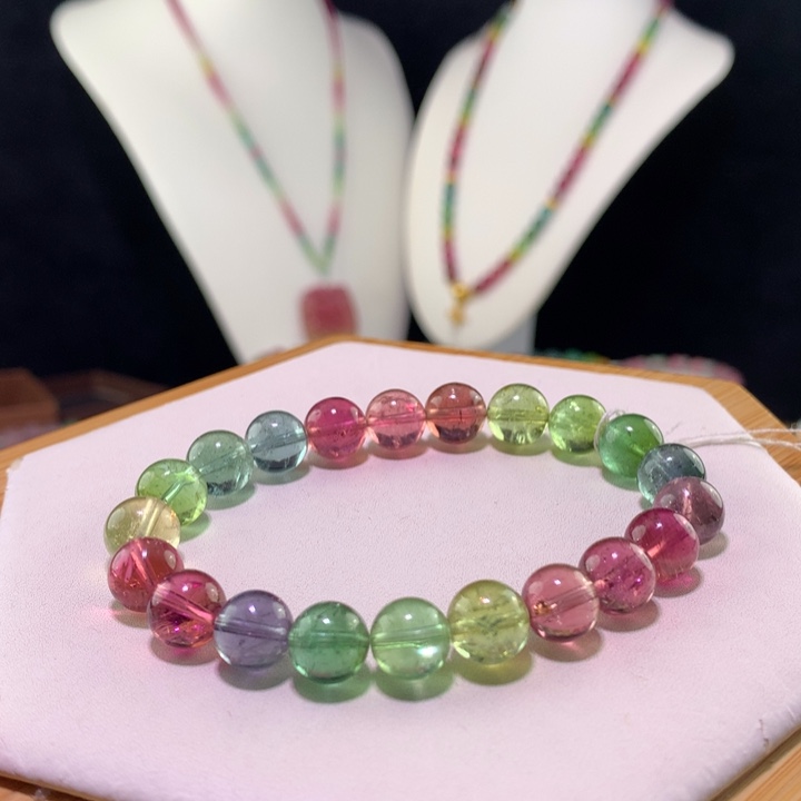 双色碧玺手链未镶嵌