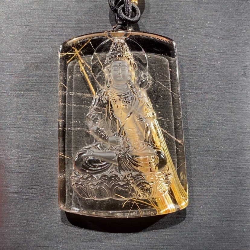 【闪购商品】水晶颈饰未镶嵌天然钛晶大势至菩萨吊坠