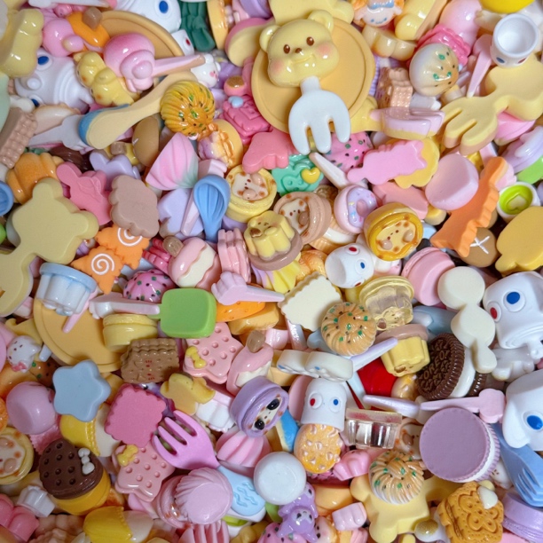 【大清仓】迷你！混装卡通食玩餐具树脂配件diy手工摆件