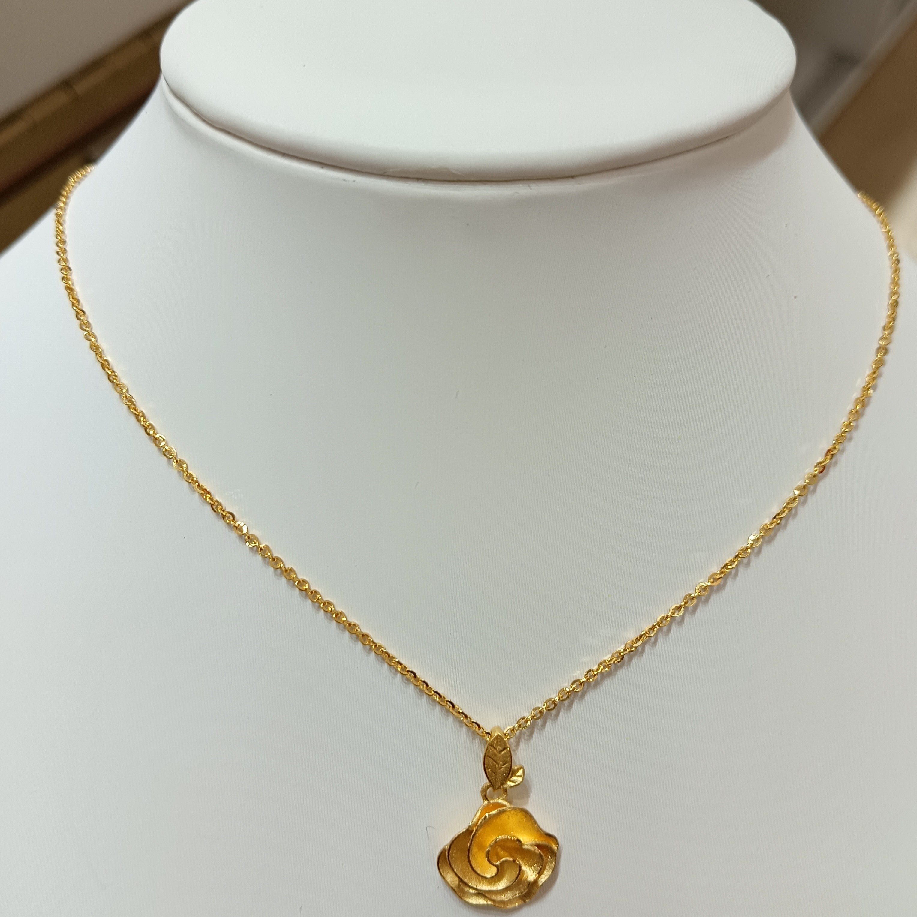 5G足金黄金999套链