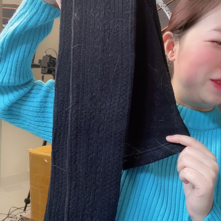 三醋酯纤维日单黑色羊打底裤90-130斤，924