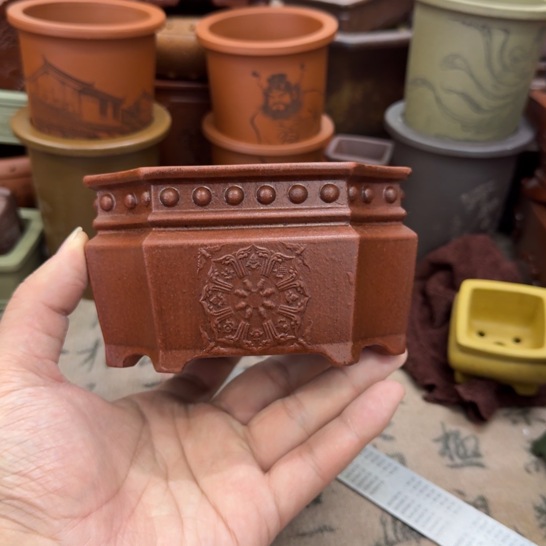 紫砂花盆宜兴紫砂正品10.5x6