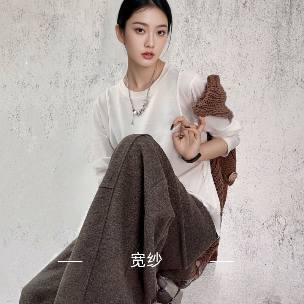 876宽纱松韵宽松休闲裤 桑蚕丝+绵羊毛 舒适休闲自由优雅 M-XL