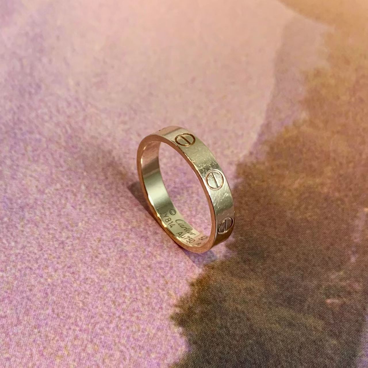 99新 Cartier/卡地亚 壹臻/18k玫瑰金戒指52/ 22737762