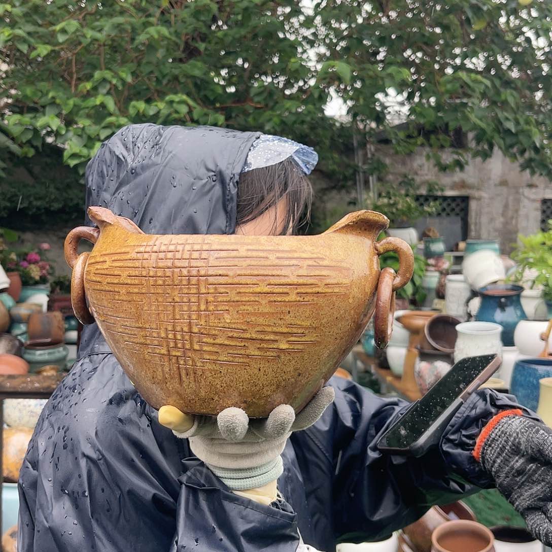 紫砂花盆王嫂花盆0611-193异性盆