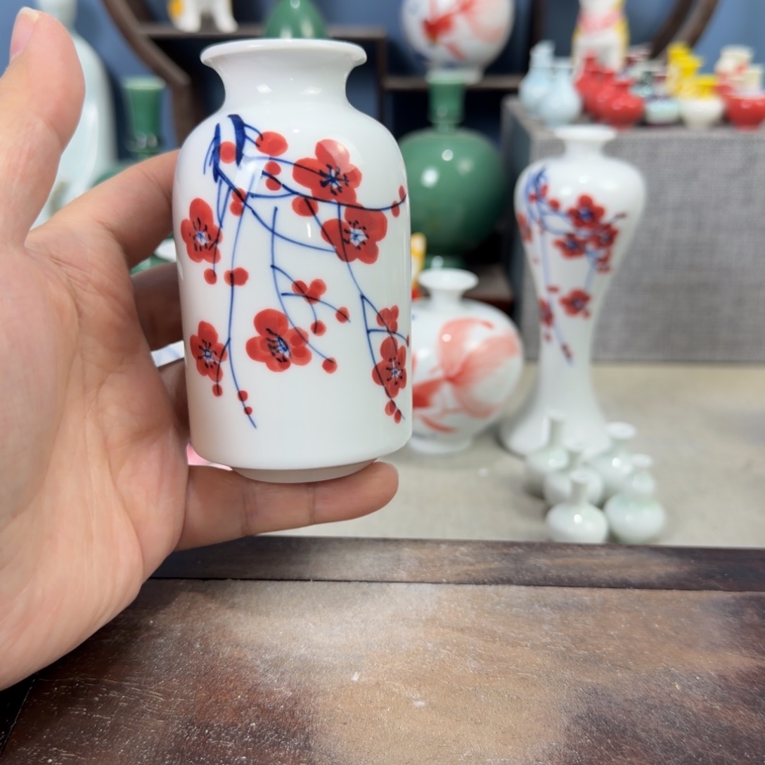 陶瓷手工小花器摆件