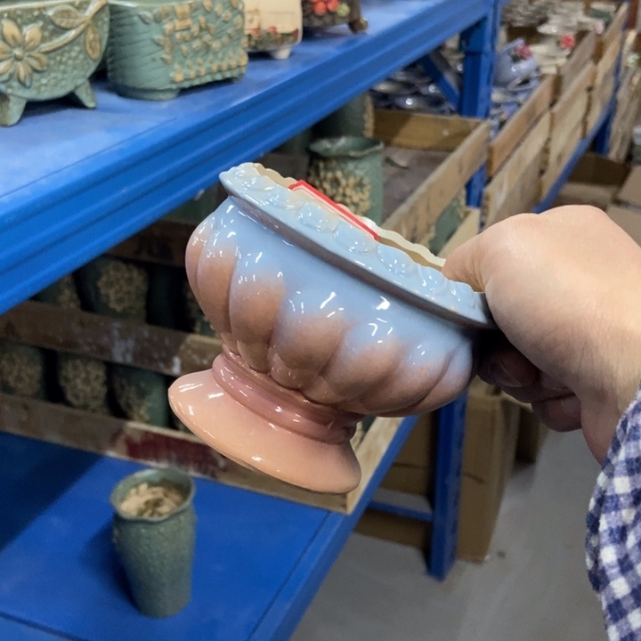 陶瓷花盆单场满9.9发10*8.5