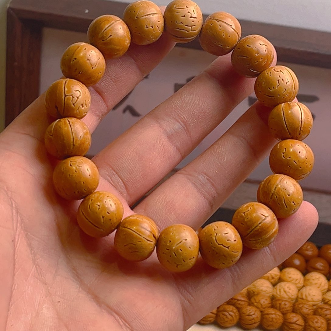 吊坠桃核桃核光珠手串14