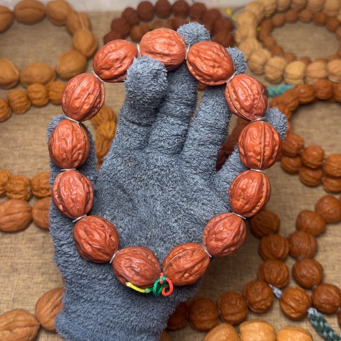 彩***！吊坠文玩核桃大红枣