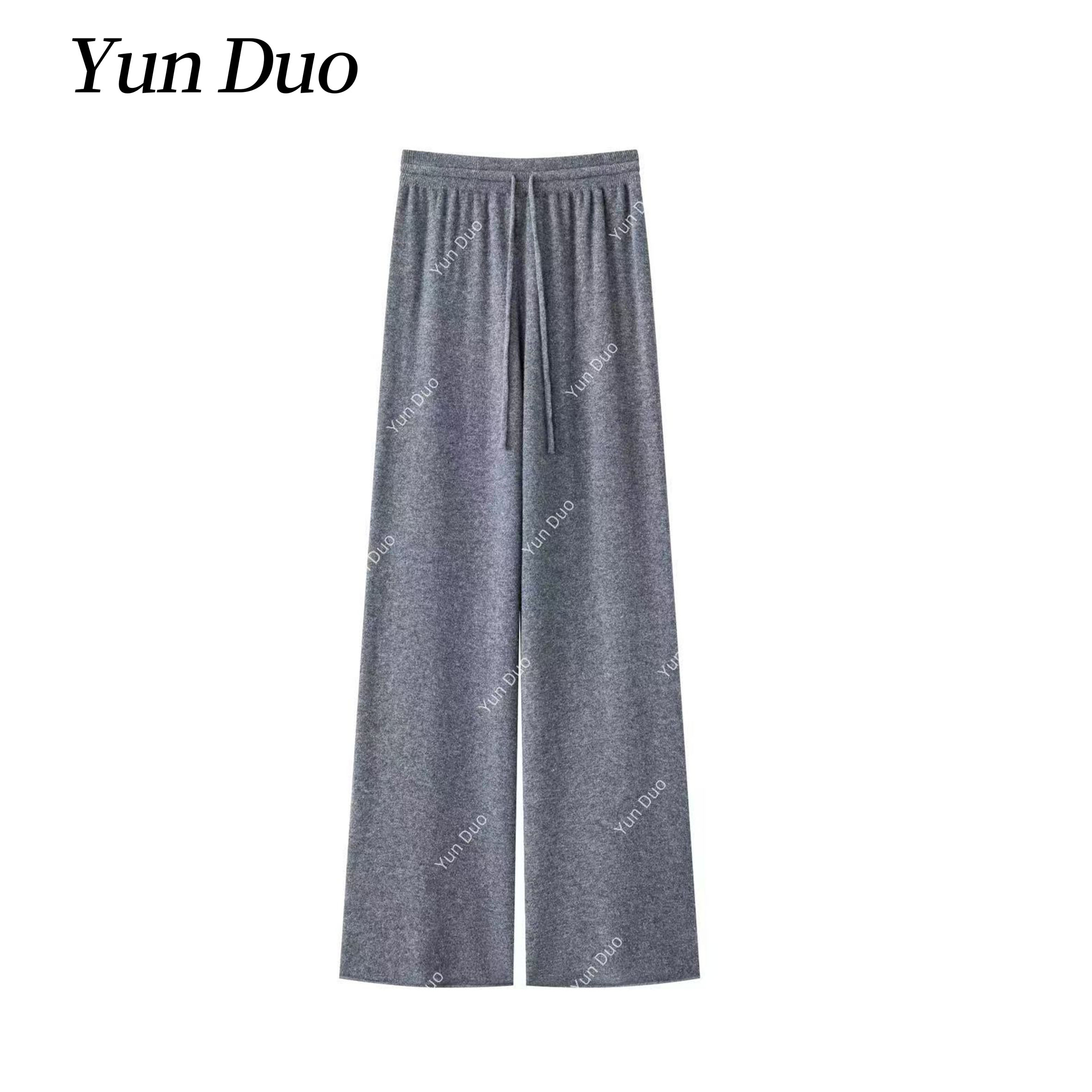 云朵定制【羊毛裤】羊毛高腰空气直筒阔腿裤LF53