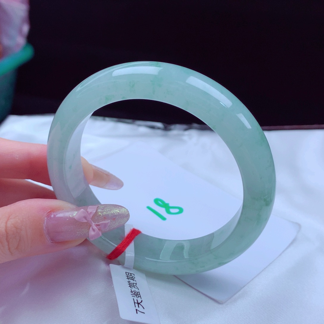 未镶嵌手镯翡翠天然缅甸翡翠A货手镯 18号