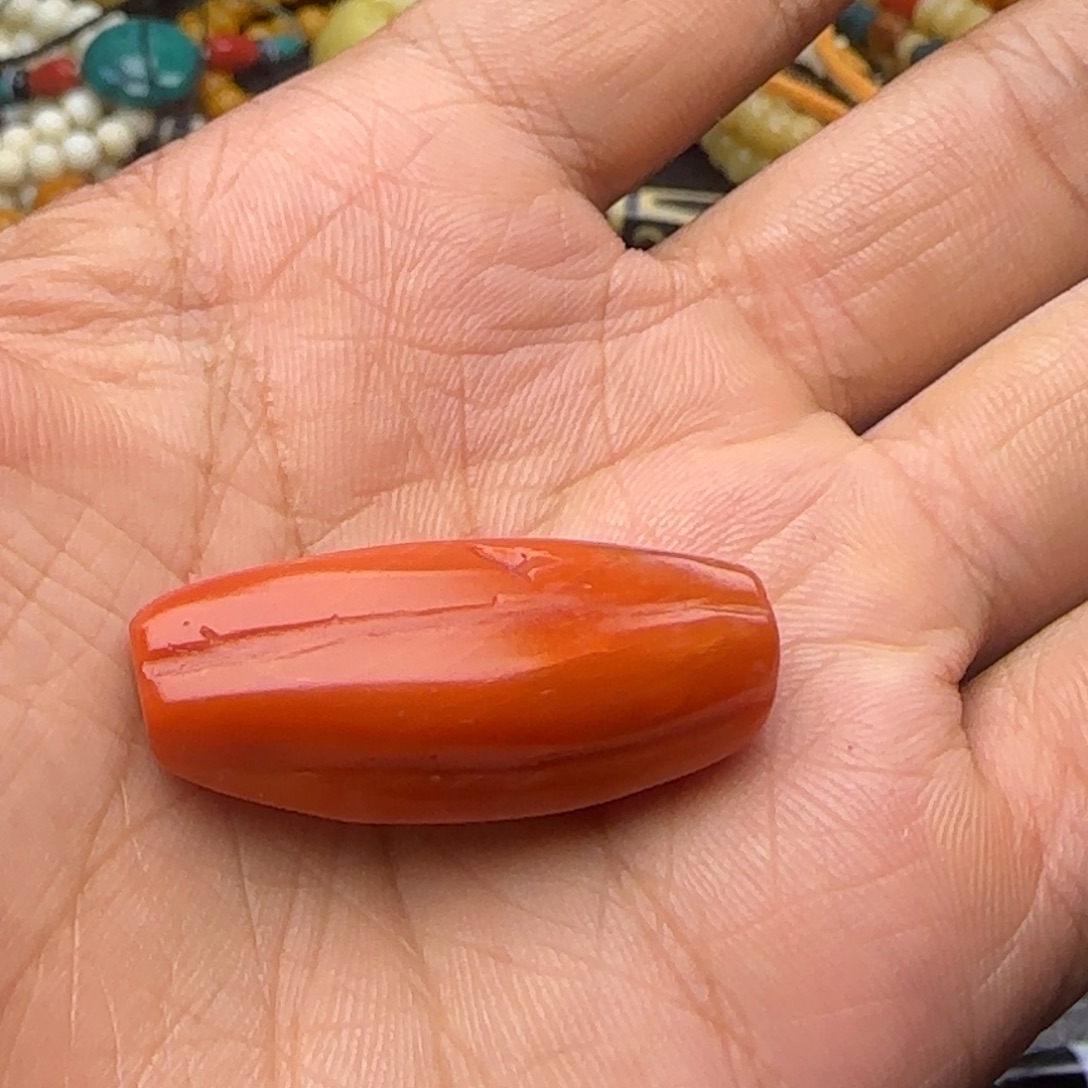 非金属纯铜南红瓜珠锁骨