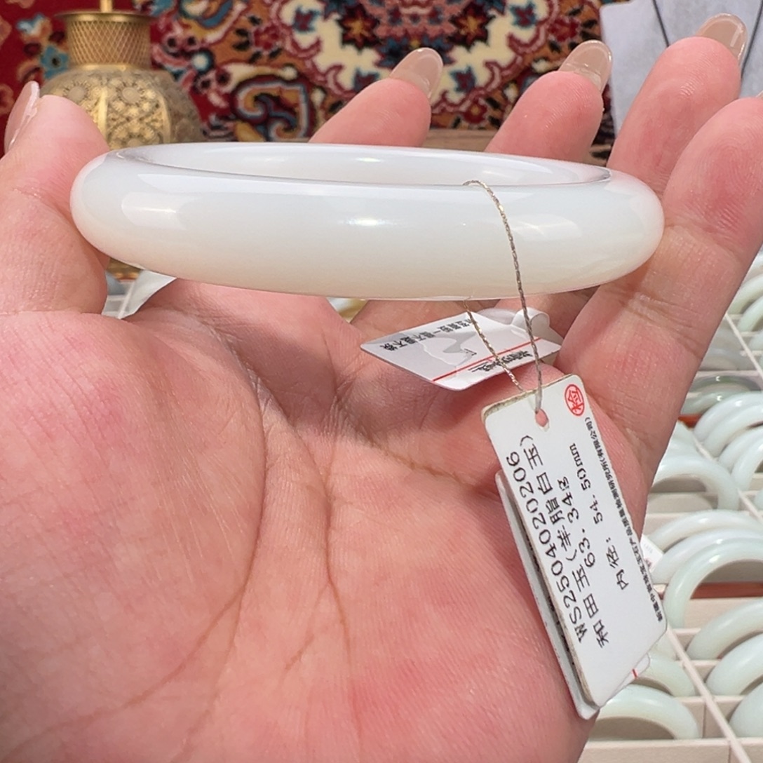 和田玉未镶嵌手镯天然新疆和田玉羊脂玉