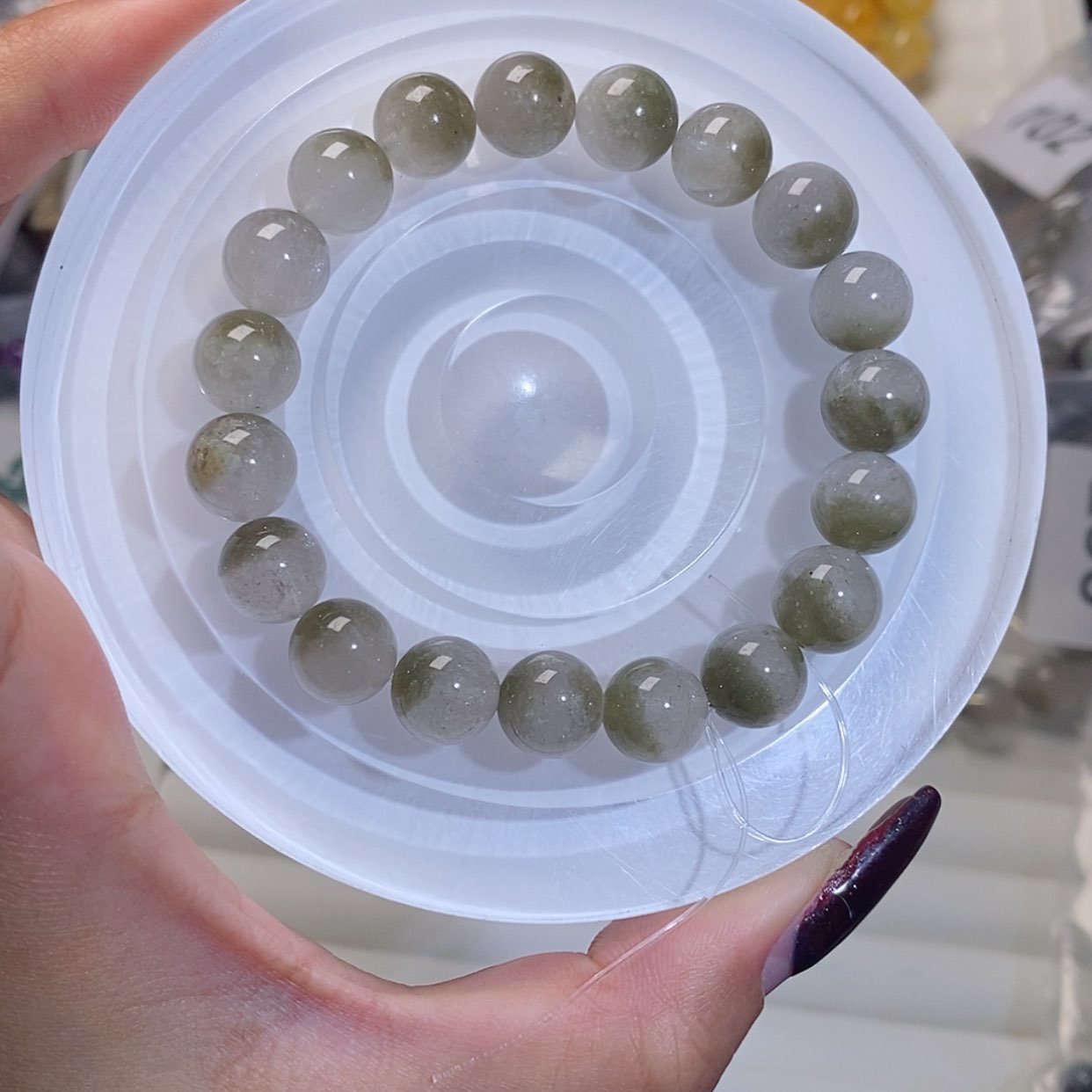 【闪购商品】水晶手链未镶嵌抹茶绿幽灵254