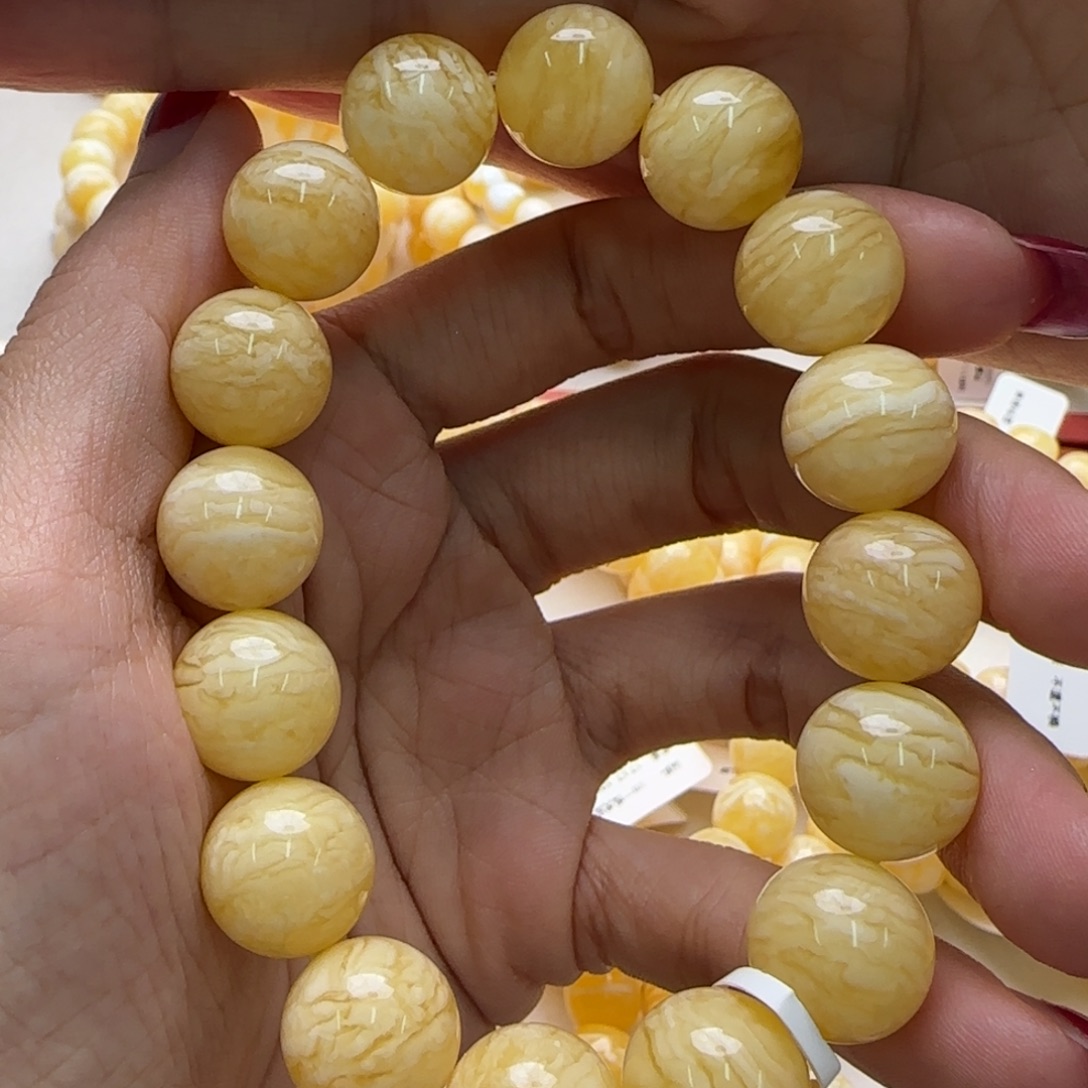 琥珀未镶嵌手链蜜蜡手串