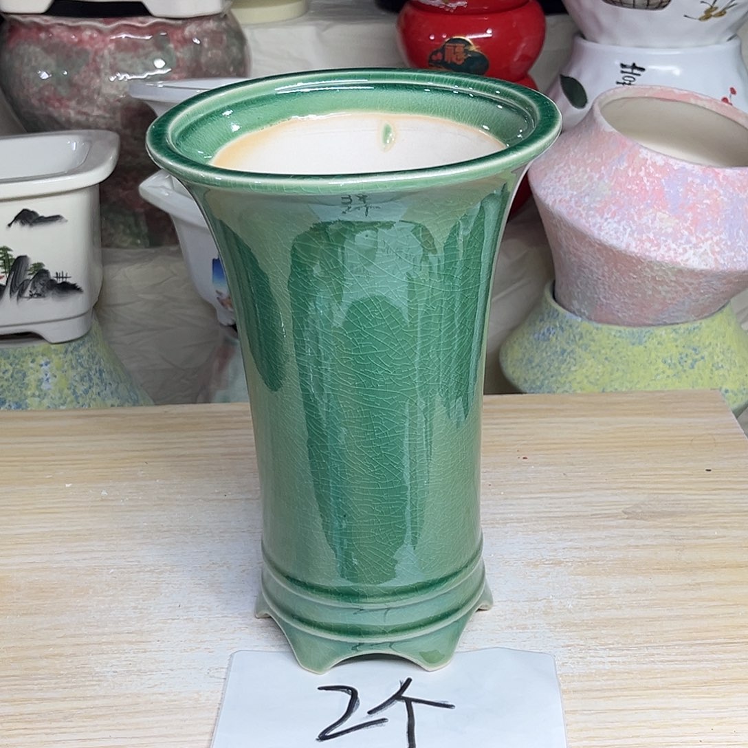 陶瓷绿植多肉微瑕花盆外口径：14*21