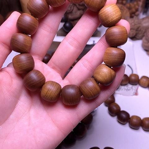 檀香木手串/手链檀香黑肉15/16横纹虎皮沉药香王