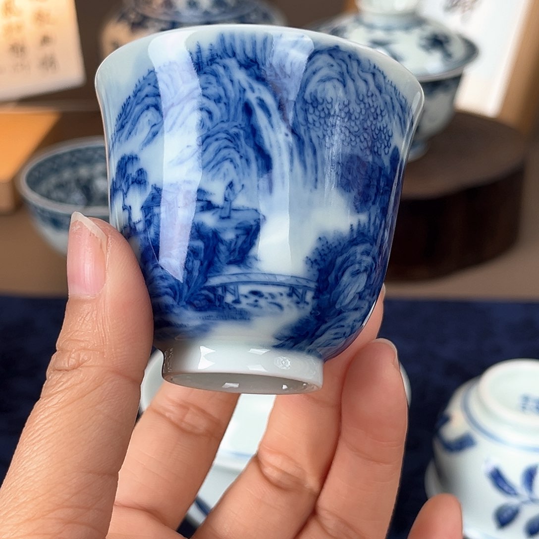 景德镇微瑕手工手绘茶具296