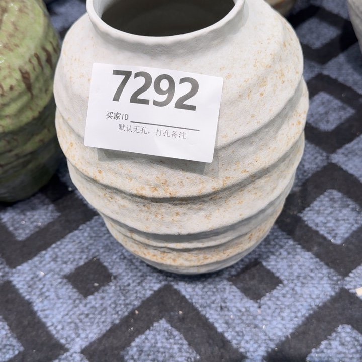 一***庆瓷片景德镇高温花器编码7292高28口8默认无孔