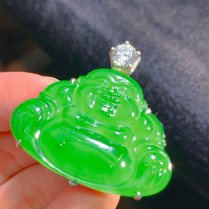 【闪购商品】翡翠颈饰银S925镶嵌翡翠