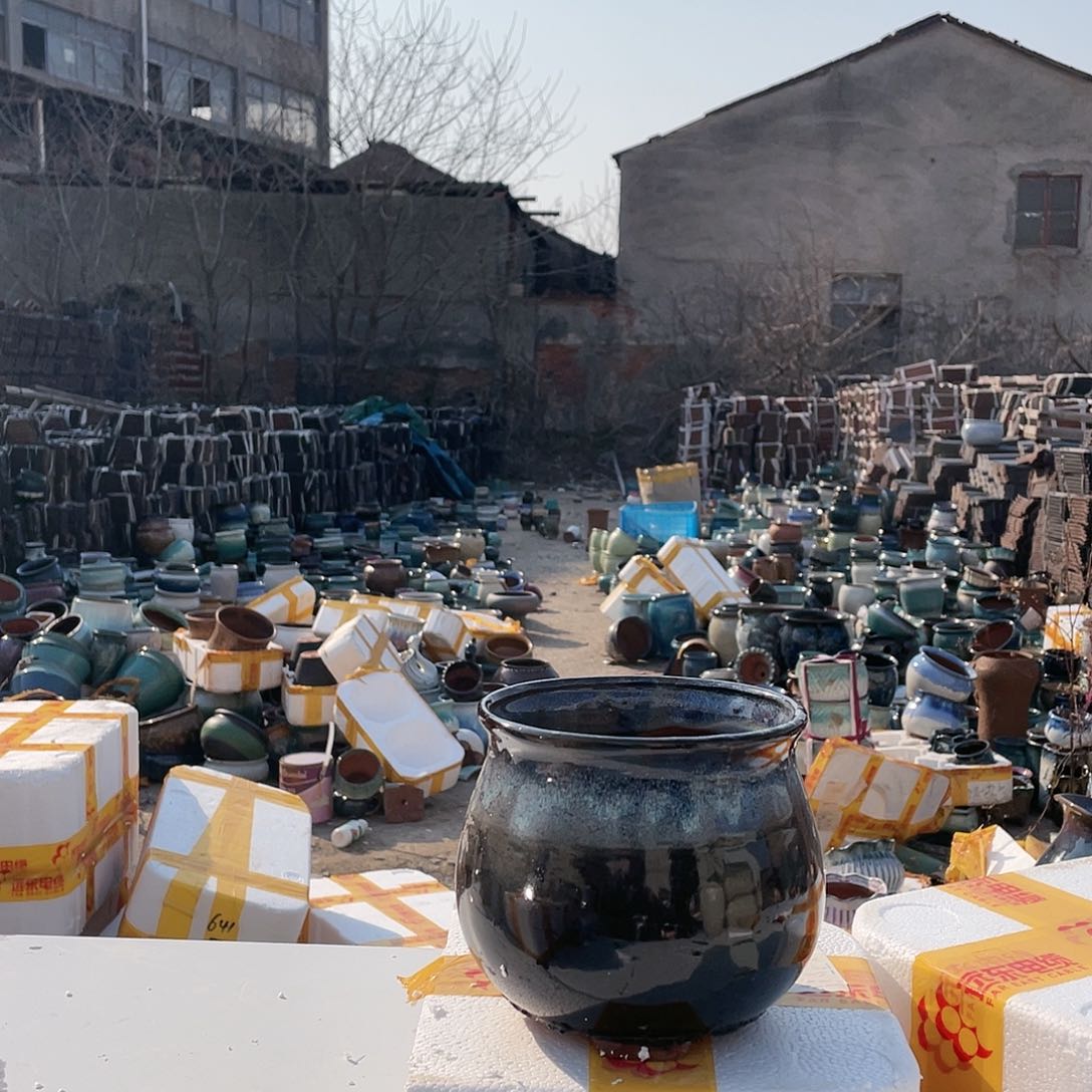 宜兴紫砂粗陶花盆