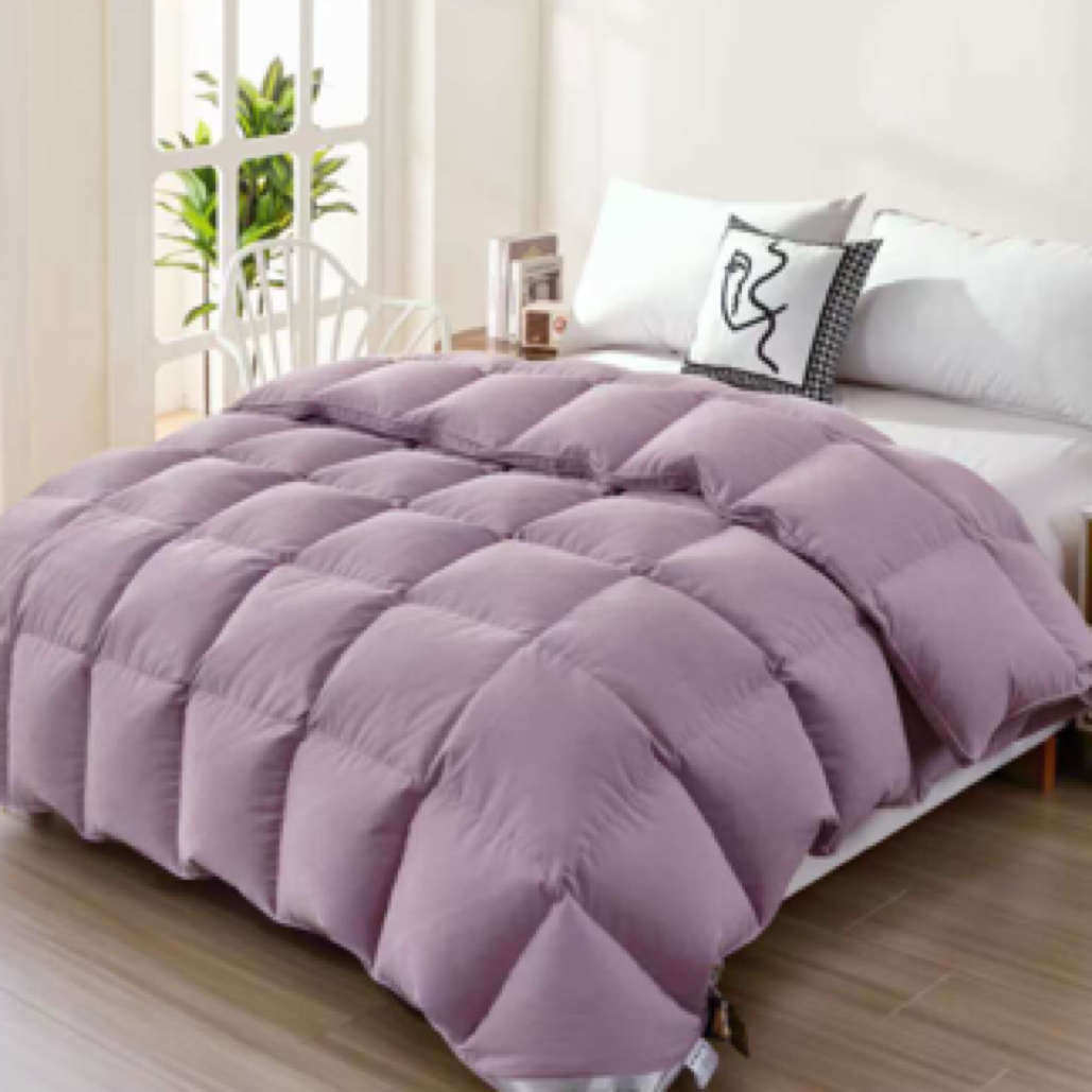 纯色双层立体边充绒被壳