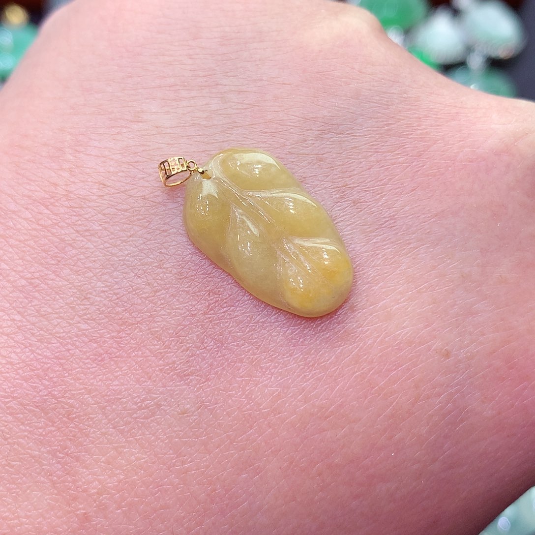 翡翠颈饰18K金镶嵌纯天然