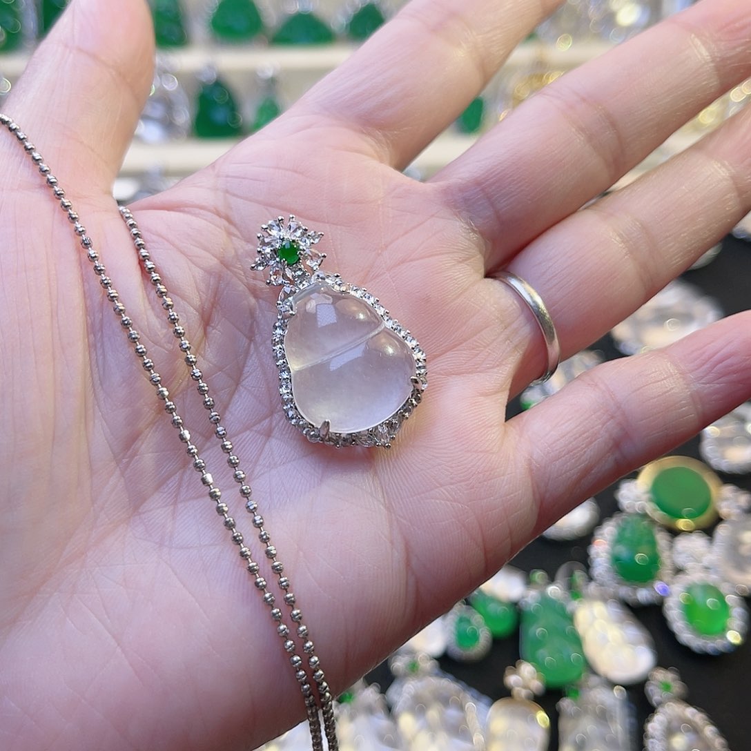 项链银S925镶嵌石英质玉财***?