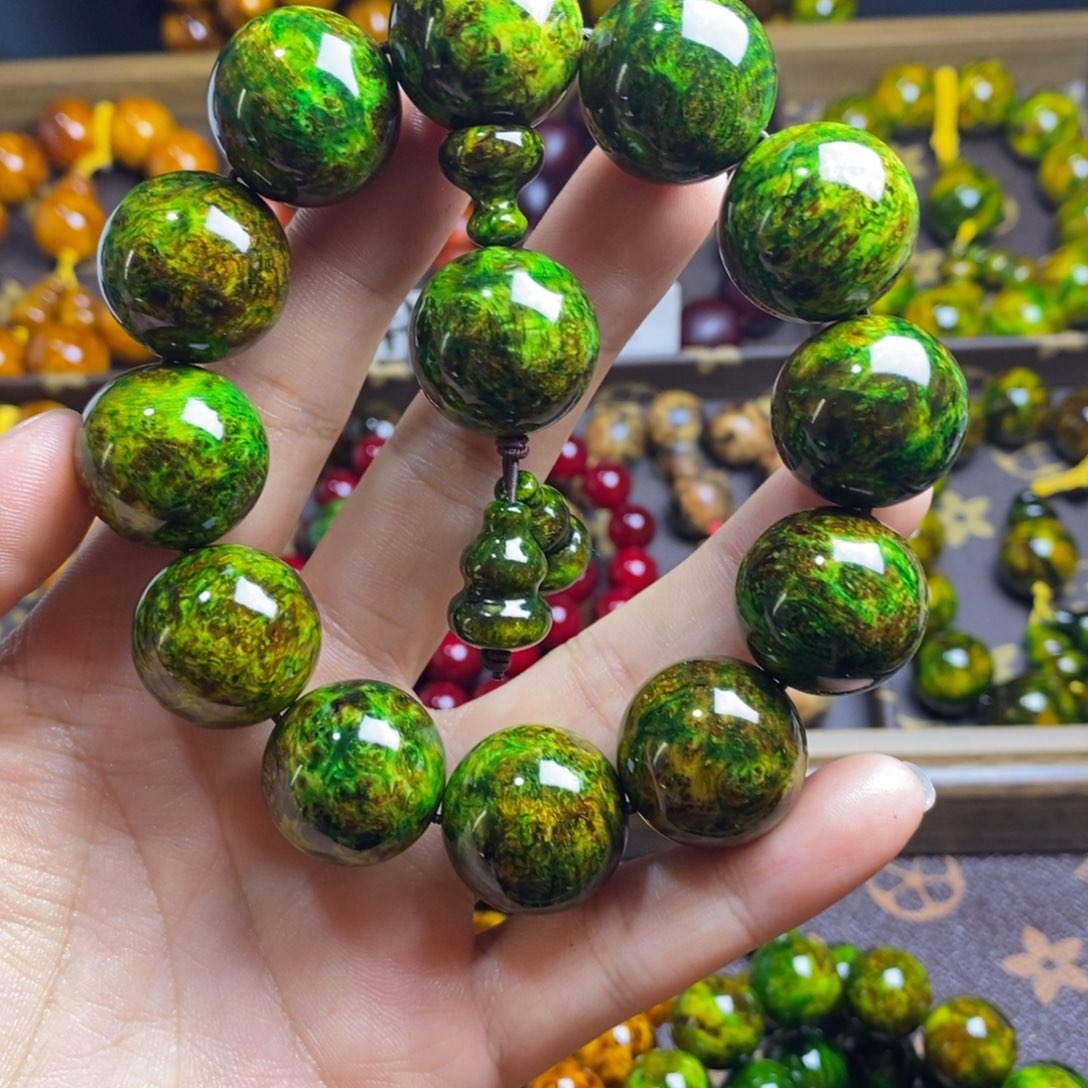 木质琥珀木2.0尺寸水墨龙凤呈祥